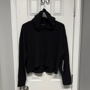 Athleta Black Cropped Hoodie